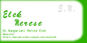 elek mercse business card